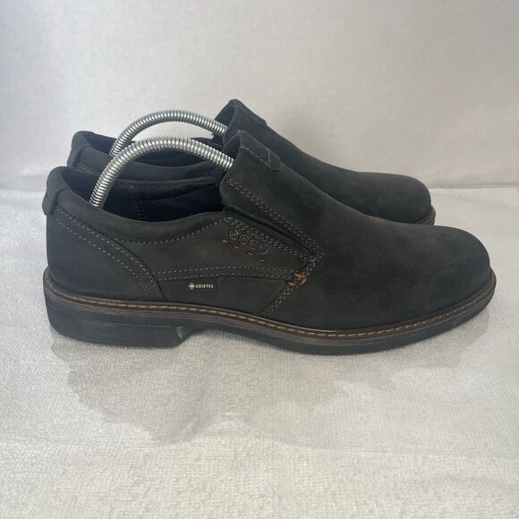 Ecco Turn GTX Slip On Loafers Comfort Shoes Leather Goretex Gray Men 9 - Picture 3 of 7